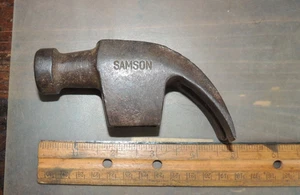 VINTAGE 16 OZ. SAMSON CURVED CLAW HAMMER HEAD ONLY, 1-1/16" DIA. HEAD - Picture 1 of 13