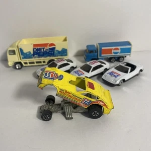 Vintage 1977 Mattel Hot Wheels gelb Pepsi Challenger und Pepsi Konvolut 5 andere - Bild 1 von 24