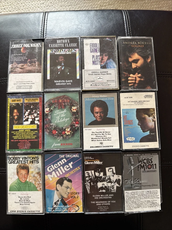 Lot of 12 Various Sealed Cassette Tapes Glenn Miller Marvin GayeBarry White… Foto 1 de 1