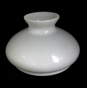 Vintage 11.5" Milk Glass Kerosene, Hurricane Lamp Shade 6 3/4" H. 9 3/4" Fitter - Picture 1 of 12