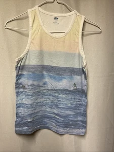 Old Navy Tank Top Surfing Sleeveless Shirts Cotton Boys Medium (8) Regular - Picture 1 of 4