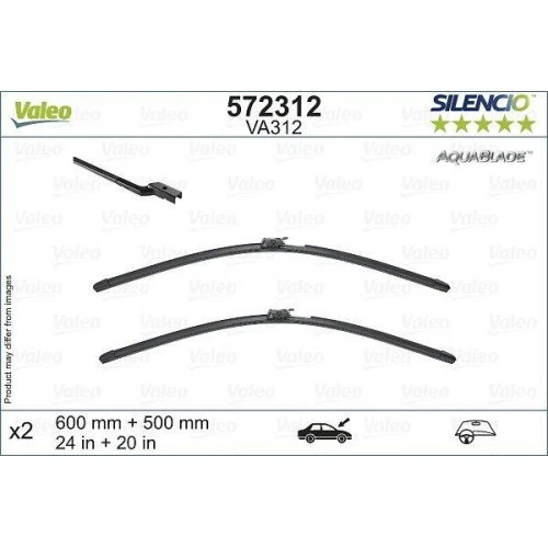 Valeo Balai D'essuie-glace 572312 pour Volvo