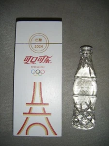 rare 2024 China coca cola Olympic Games crystal bottle with wooden box - Picture 1 of 4