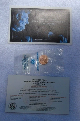 2019 W West Point Special Edition Lincoln Penny Collection 2019W 2019-W Reverse Cover