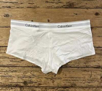 Calvin Klein Women's White Boyshorts XL NWT - Image 1 of 4