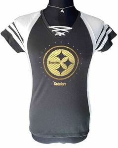 PITTSBURGH STEELERS Majestic Fan Women's Fashion Fitted Jersey Size Medium - Picture 1 of 5