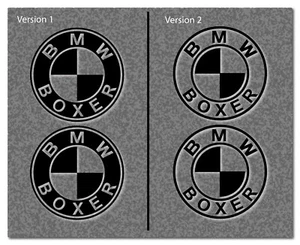 BOXER 2 Aufkleber 2 Versionen 60-100mm BIKE Motorrad BMW-Fahrer Farbwahl BM036 - Bild 1 von 5