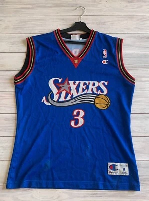 Philadelphia Sixers 76ers NBA basketball jersey Champion size M #3Allen Iverson - Image 1 of 4