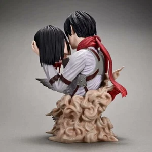 Attack on Titan: The Final Season Mikasa Holding Eren Head Statue Model Figure - Picture 1 of 9