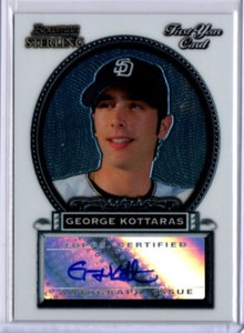 2005 Bowman Sterling Baseball George Kottaras ROOKIE AUTO PADRES