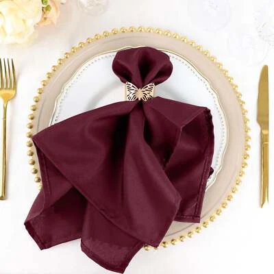 100 pcs 20" Polyester Napkins Wedding Party Table Decorations Supply Wholesale - Image 1 of 2