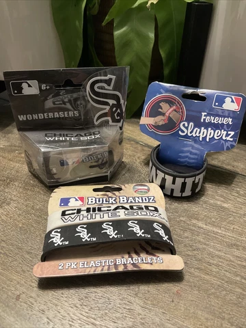 MLB Bulk Bandz 2 PK Elastic Bracelets, Wonderasers & Forever Slapperz White Sox Cover