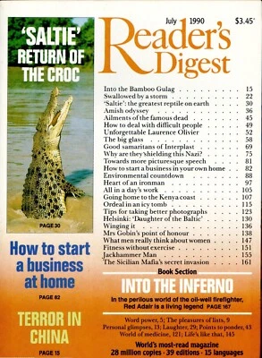 Reader's Digest Australia - July 1990 - Laurence Olivier + George Yates - Image 1 of 2