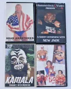 Wrestling Set Bundle Lot Video DVD WWE WWF Wrestler Shows Match OOP Rare WCW Set - Foto 1 di 12