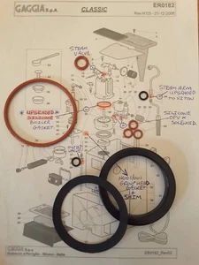 10x O Ring Full Service kit Gaggia Classic inc. Group Seal NG01/001 Free p&p ☕✨ - Picture 1 of 2