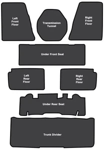 1962-1967 Chevrolet Chevy II Nova EVA Sound Deadener 8pc - Bild 1 von 1
