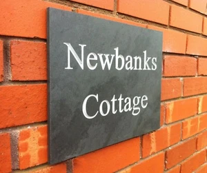 engraved slate house sign plaque large size - Picture 1 of 9