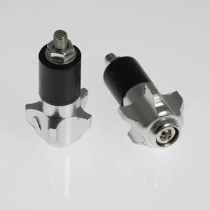 Bar End 17mm Motorcycle Motorbike Scooter Universal Weights Handlebar Chrome - Foto 1 di 1