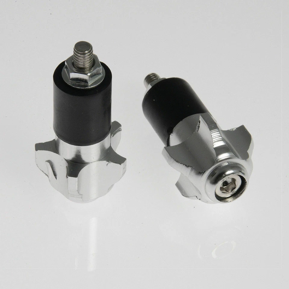 Bar End 17mm Motorcycle Motorbike Scooter Universal Weights Handlebar Chrome - Immagine 1 di 1