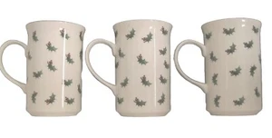 LOTE de 3 tazas de té de café ST George Christmas Holly porcelana de hueso - Imagen 1 de 13