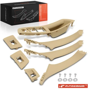 A-Premium 7Pcs LH&RH Beige Interior Door Handle Panel Cover Trim Set for BMW F10 - Picture 1 of 8