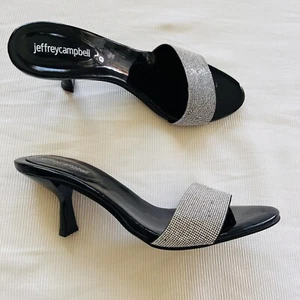 Jeffrey Campbell Damen Sandalen Strass Riemchen Sommer Mode glitzernd 7,5 - Bild 1 von 6