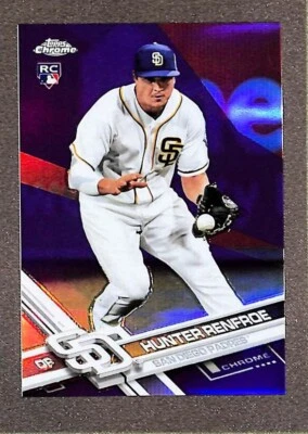 2017 Topps Chrome #18 Hunter Renfroe Purple Refractor RC /299 - Image 1 of 3