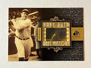 1/1 YANKEES BABE RUTH SWINGING REEL HISTORY 2007 SP LEGENDARY CUTS FILM CARD
