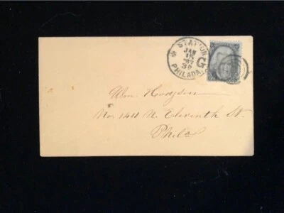 PA PHILADELPHIA STATION G 1867 COVER #73 BOLD STRIKE, GEM BLACK JACK COVER - Imagem 1 de 3