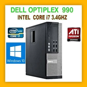 DELL OPTIPLEX 990 INTEL CORE I7 3.4GHZ 4GB 250GB HDD DVDRW WINDOWS 10 PRO 64BIT - Picture 1 of 1