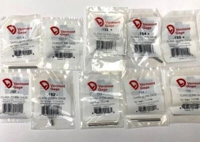 VERMONT GAGE PIN GAGE CHOOSE FROM .151 .152 .153 .154 .155 +/- PLUS MINUS 1PC