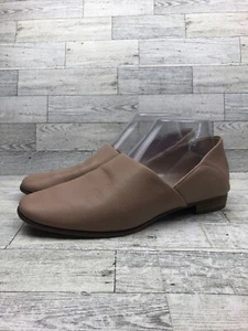 Clarks Pure Tone Leather Loafer Color Pinky Nude Slip On Size 9.5 M Cushion Plus - Picture 1 of 9