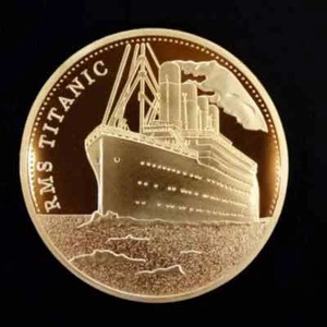 MONEDA DE EDICION DORADA TITANIC IDEAL PARA COLECCION (ver foto) - Imagen 1 de 1