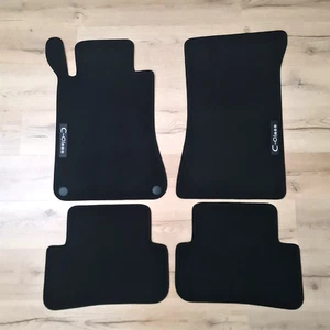 Alfombrillas coche terciopelo para Mercedes Clase C W203 impermeables revestimientos de alfombras negras - Imagen 1 de 8