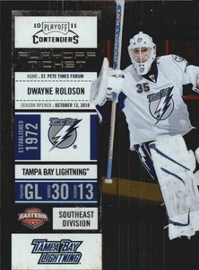 2010-11 (ISLANDERS) Playoff Contenders Playoff Tickets #32 Dwayne Roloson/100