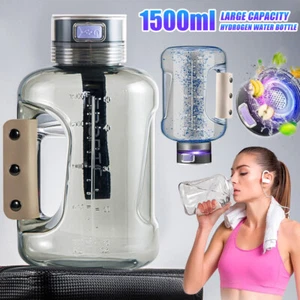 1.5L Hydrogen-Rich Generator Cup Alkaline Water Ionizer Bottle Portable Maker - Picture 1 of 13