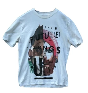 Rocawear Blak S/S White Graphic T-Shirt Mens Size Large The Future Belongs To Us - Picture 1 of 9