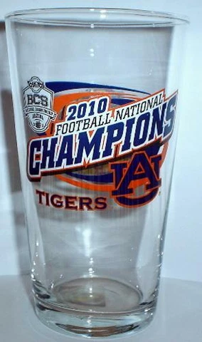 AUBURN TIGERS 2010 BCS NATIONAL Champions CHAMPS PINT GLASS Cover