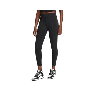 Nike Air Women's High-Waisted Printed Leggings DQ6573-010 Black/White SZ XS-3XL - Picture 1 of 5