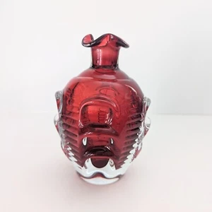 Bo Borgstrom Sweden Hand Blown Art Glass Vase Decanter 6 1/2" Tall - Picture 1 of 7
