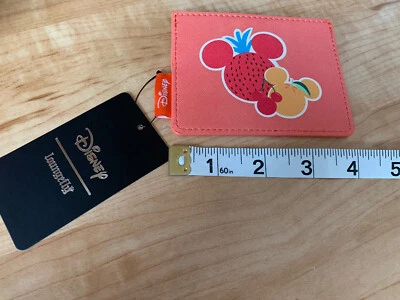 Disney Loungefly Mickey Mouse Shaped Fruits Faux Leather Card Holder Wallet - Photo 1/4