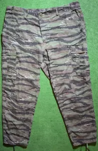 Vintage Militär Hose Herren Vietnam Grün Tiger Streifen Camouflage Cargo Kampfhose - Bild 1 von 8