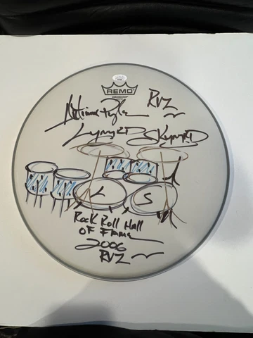 ARTIMUS PYLE SIGNED DRUMHEAD LYNYRD SKYNYRD HOF INSCRIPTION AUTOGRAPHED JSA COA Cover