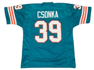 Larry Csonka Sewn Stitched Custom Teal Jersey YOUTH Sizes - Picture 1 of 2