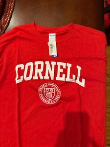 Neu mit Etikett NEU Cornell University langärmliges T-Shirt rot schwere Baumwolle Größe Large L - Bild 1 von 5