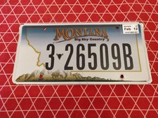 Montana Big Sky Country Grey 326509B Used Condition USA American License Plate