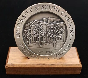 1986 University of South Carolina 3 in Medal Bronze Silver Plate MACO OGP - Bild 1 von 13