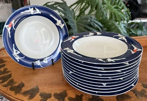 12 Francis Francis Zeitler Marco Lodola Swimsuit Posing Ladies Flat Soup Bowls - Picture 1 of 3