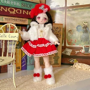 30cm 6 Points Christmas Children's Gift Merry Christmas Girl Toy New BJD Doll - Picture 1 of 12