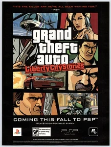 Anuncio impreso 2005 Grand Theft Auto Liberty City Stories PS2 póster promocional original - Imagen 1 de 4